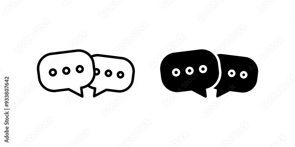 Poster speech bubbles icon set. chat bubble sign. for mobile concept and web design. vector illustration on