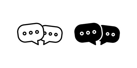 Speech bubbles icon set. chat bubble sign. for mobile concept and web design. vector illustration on white background