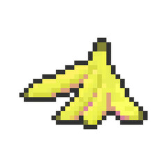 Fototapeta premium fresh banana fruit pixel art