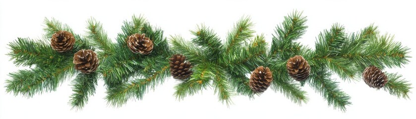 Christmas Garland with Pinecones