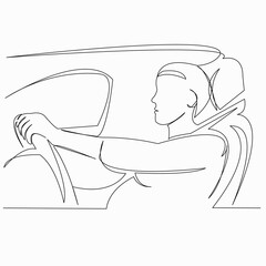 One continuous single drawn line art doodle . isolated image hand-drawn contour on a white background