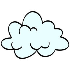 Cloud Doodle Line Art Drawing Vector Icon