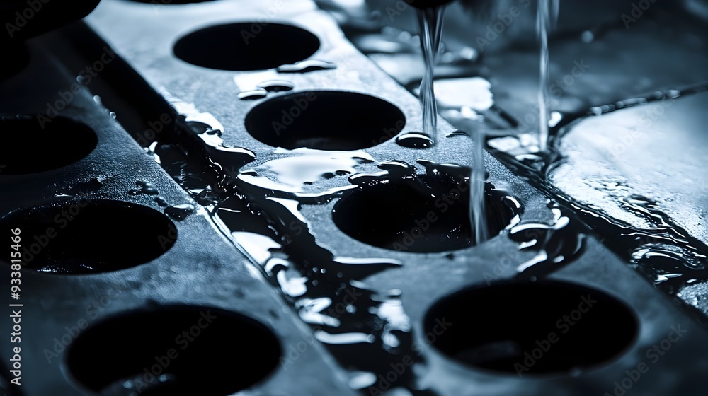 Aufkleber close up of the rubber molding process showcasing the intricate textures patterns and shapes formed 
