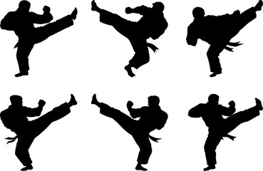 silhouettes of karate fighting,vector illustration karate © LetsGoVector