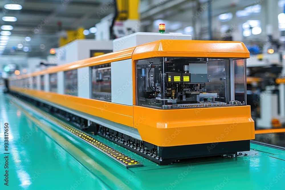 Aufkleber automated assembly machine in a factory setting