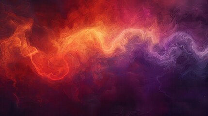 Fototapeta premium mesmerizing abstract background with swirling gradients of red orange and violet creating a dreamy ethereal atmosphere on a dark subtly textured canvas