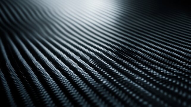 Close-up of carbon fiber texture, illustrating its sleek, durable material quality.