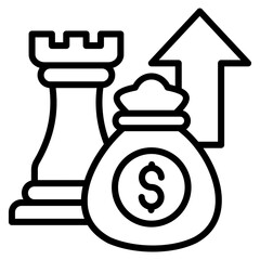 Investment Strategy Icon Element For Design