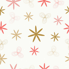 Seamless abstract pastel flowers pattern background