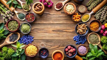 Traditional thyroid gland treatment concept with herbal remedies and natural healing methods , natural, remedies
