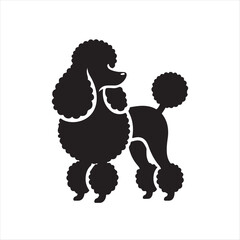 Poodle Dog silhouette vector 