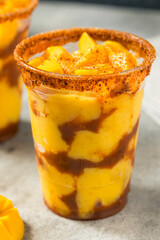 Healthy Frozen Mango Mangonada Cocktail Drink