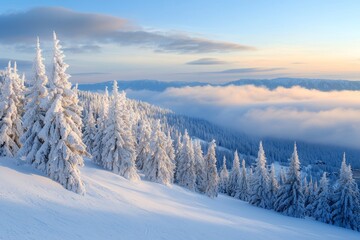 Austrian mountain landscape  winter, from the air