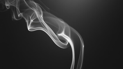 Wisps of smoke rising gracefully against a dark background, their delicate shapes twisting and dissipating into the air.