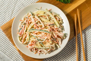 Homemade Healthy Kani Salad with Crab Meat