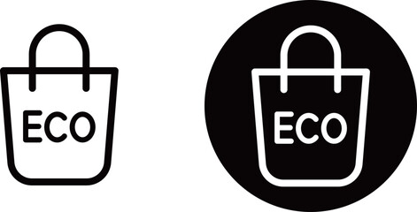 エコなバッグのアイコン素材
