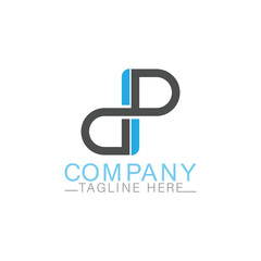 abstract dp logo design