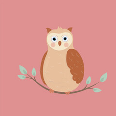 owl sitting on a branch
