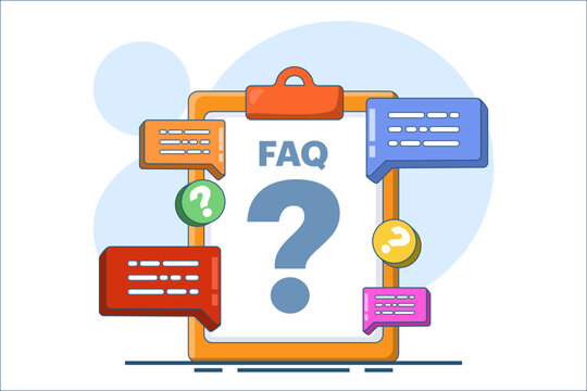 frequently asked questions concept, FAQ when contacting support. User asking question in support chat. reading user manual. contact us, manual, faq, question, answer. flat vector.