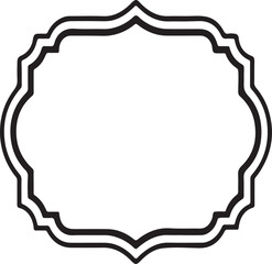  Vector frames black on a white background vintage 