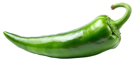 green chili pepper isolated on transparent background png
