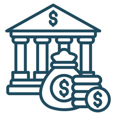 Bank Icon Element For Design