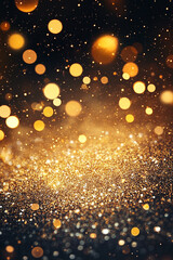 back ground abstract fantasy golden glitter and black de focused for posting and status generated by AI