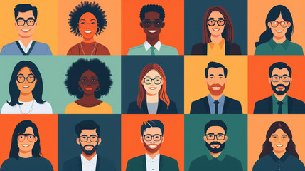 Diverse team in a virtual meeting, AI-generated image