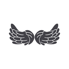 Wings icon collection. Bird wings, angel wings elements. Vector illustration