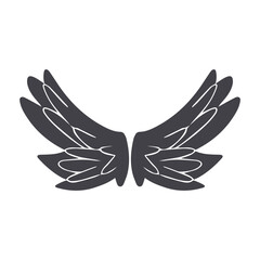 Wings icon collection. Bird wings, angel wings elements. Vector illustration