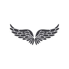 Wings icon collection. Bird wings, angel wings elements. Vector illustration