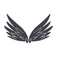 Wings icon collection. Bird wings, angel wings elements. Vector illustration