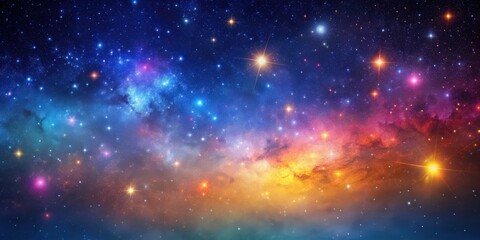 Obraz premium High definition star field background with colorful starry night sky outer space texture, stars, space, galaxy, cosmic