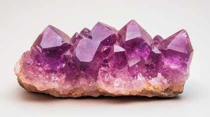 Stunning amethyst crystal cluster showcasing vibrant purple hues and natural formations, perfect for decor, geology, or metaphysical use.