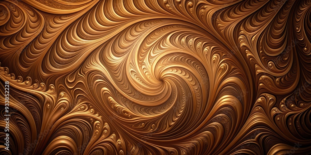 Poster abstract brown background with swirling patterns and textures , abstract, brown, background, texture