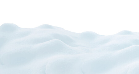 A large beautiful snowdrift isolated
