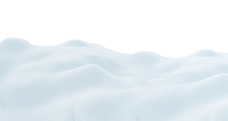 A large beautiful snowdrift isolated
