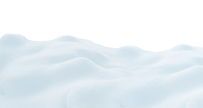 A large beautiful snowdrift isolated
