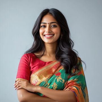 beautiful indian woman in saree