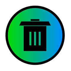 trash bin icon vector simple design illustration 