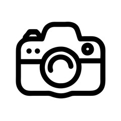 Minimalistic camera line art icon 