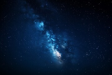 Fototapeta premium Dark blue sky with stars background