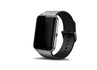 wrist smart watch mockup with black strap