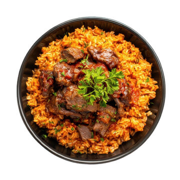 A plate of Kebuli.Arab Food  
