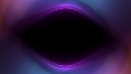 Abstract blur mist smoke texture on black background. Gradient wave curve lines with blend colorful neon glow for overlay element.