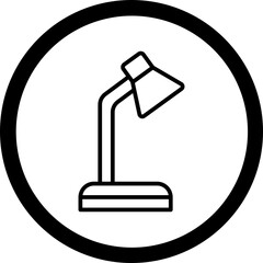 Obraz premium Desk Lamp Vector Icon Design
