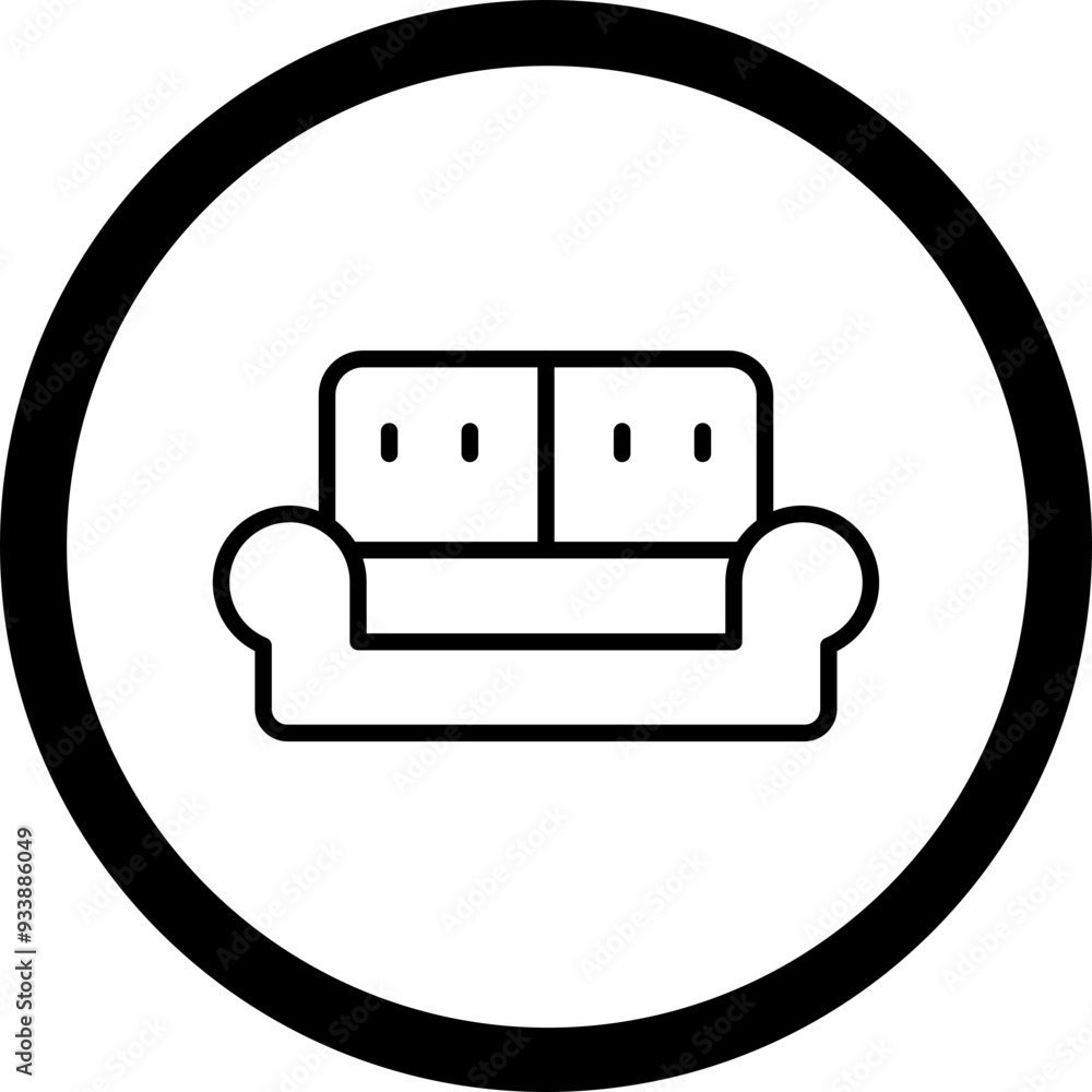 Canvas Prints sofa vector icon design