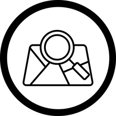 Search Map Vector Icon Design