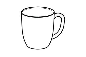 Mug Line art vector illustration