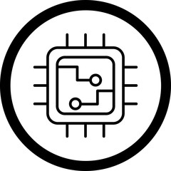 Processor Vector Icon Design
